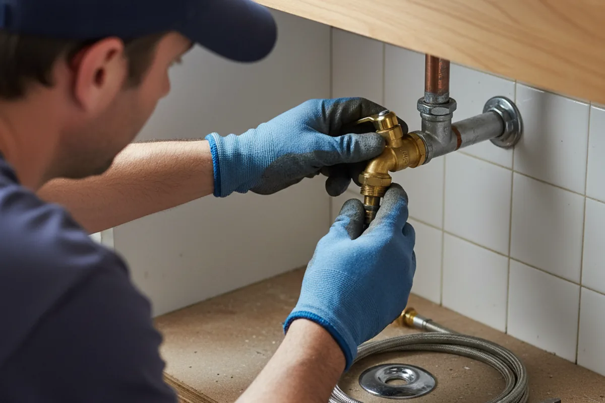 Shutoff valve and fitting work during Emergency Plumbing in Rome